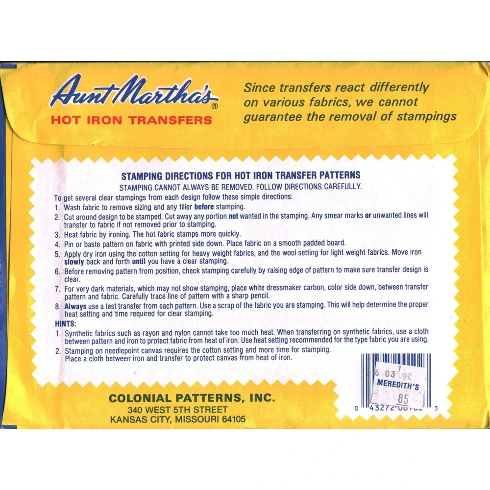 Aunt Martha's Hot Iron Transfers 3864 Hibiscus Poppy Daisies‎ Floral Embroidery